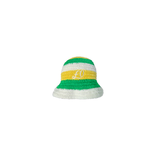 £0 Crochet Hat [White/Yellow/Green]